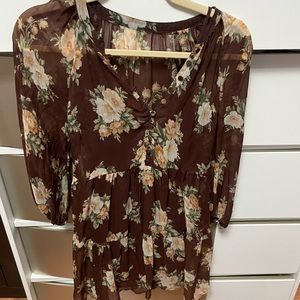 Abercrombie Floral long sleeve dress